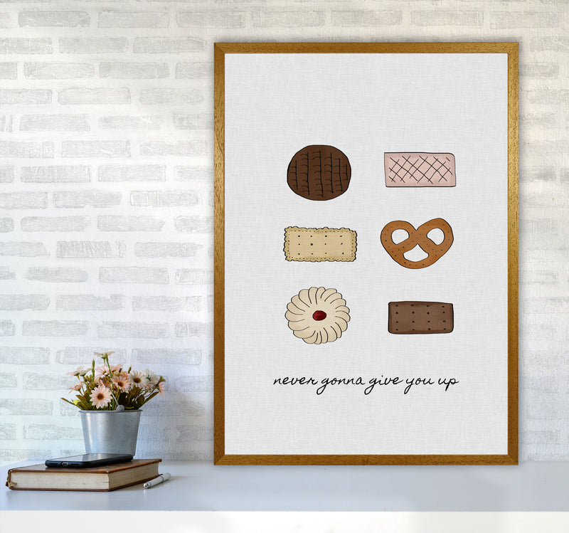 Never Gonna Give You Up Print By Orara Studio, Framed Kitchen Wall Art A1 Print Only