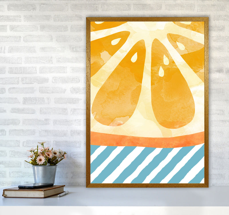 Orange Abstract Print By Orara Studio, Framed Kitchen Wall Art A1 Print Only
