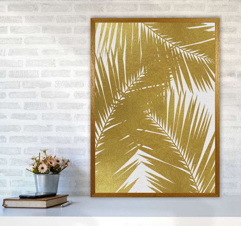 Palm Leaf Gold III Print By Orara Studio, Framed Botanical & Nature Art Print A1 Print Only