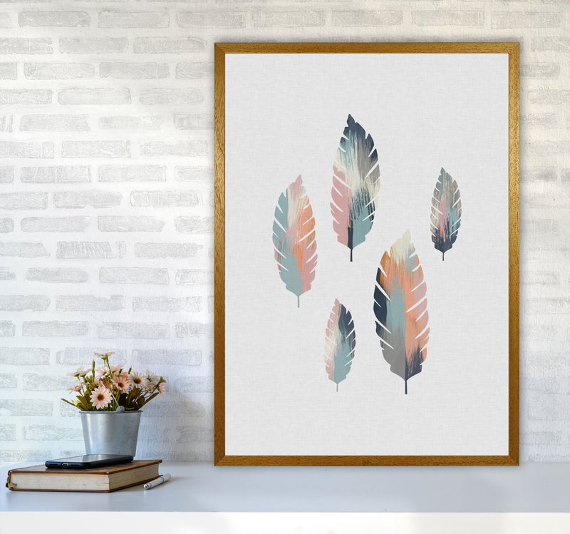 Pastel Leaves Print By Orara Studio, Framed Botanical & Nature Art Print A1 Print Only