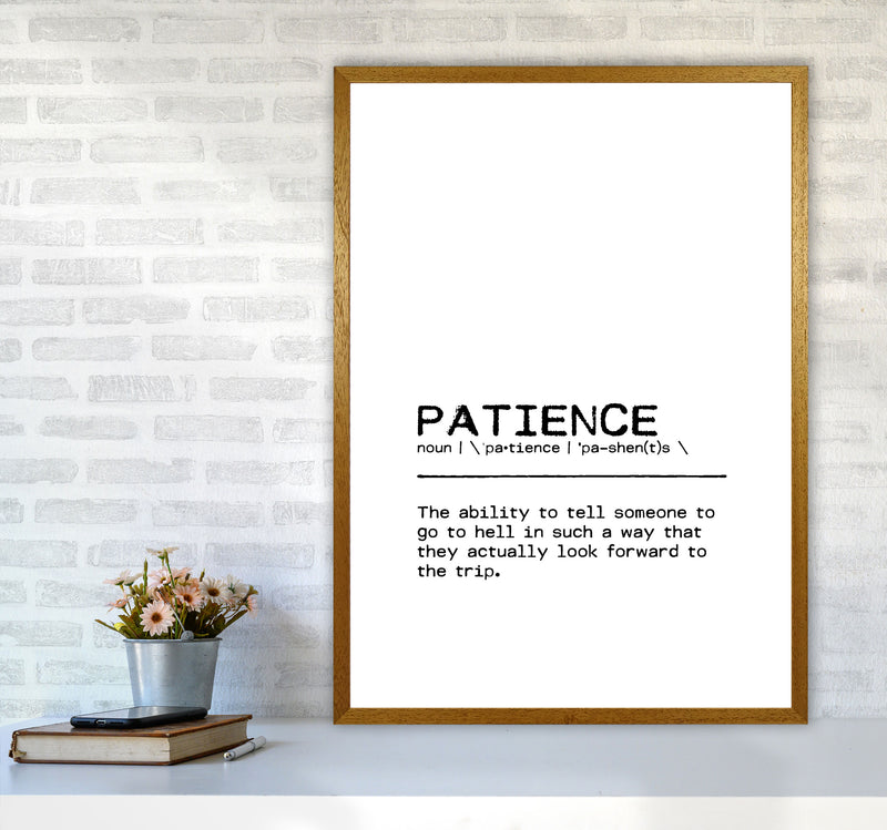 Patience Hell Definition Quote Print By Orara Studio A1 Print Only