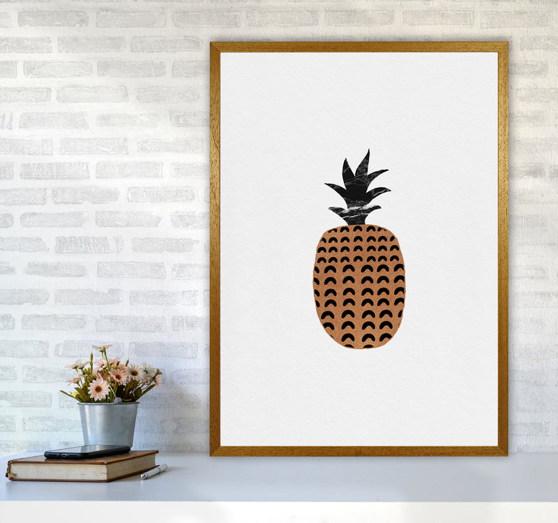 Pineapple Fruit Illustration Print By Orara Studio, Framed Kitchen Wall Art A1 Print Only