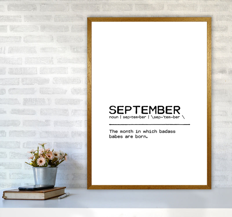 September Badass Definition Quote Print By Orara Studio A1 Print Only