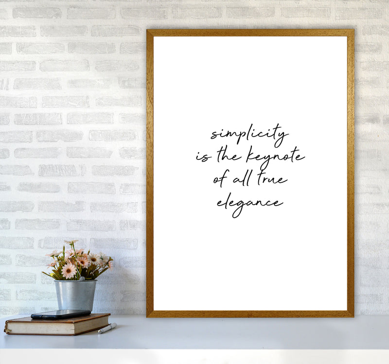 Simplicity Is The Keynote Quote Print By Orara Studio A1 Print Only