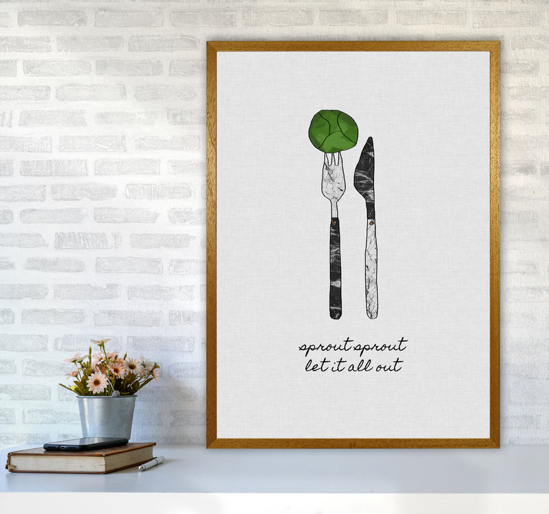 Sprout Sprout Print By Orara Studio, Framed Kitchen Wall Art A1 Print Only