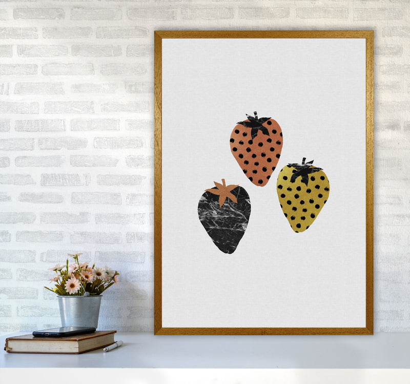 Strawberries Print By Orara Studio, Framed Kitchen Wall Art A1 Print Only