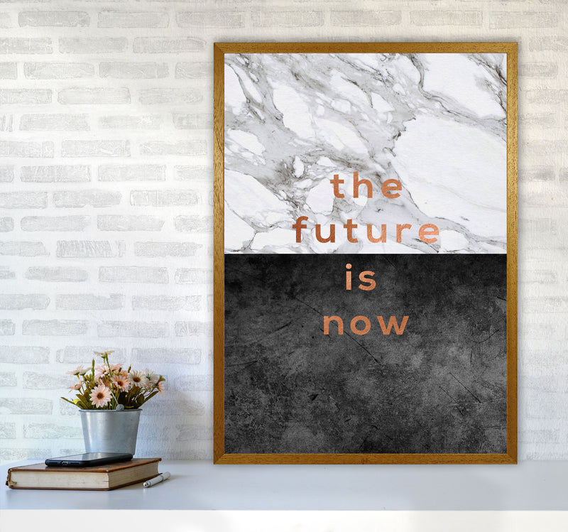 The Future Is Now Copper Quote Print By Orara Studio A1 Print Only