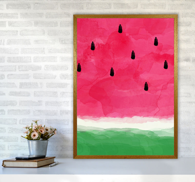 Watermelon Abstract Print By Orara Studio, Framed Kitchen Wall Art A1 Print Only