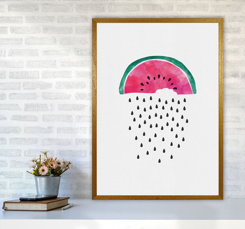 Watermelon Rain Print By Orara Studio, Framed Kitchen Wall Art A1 Print Only