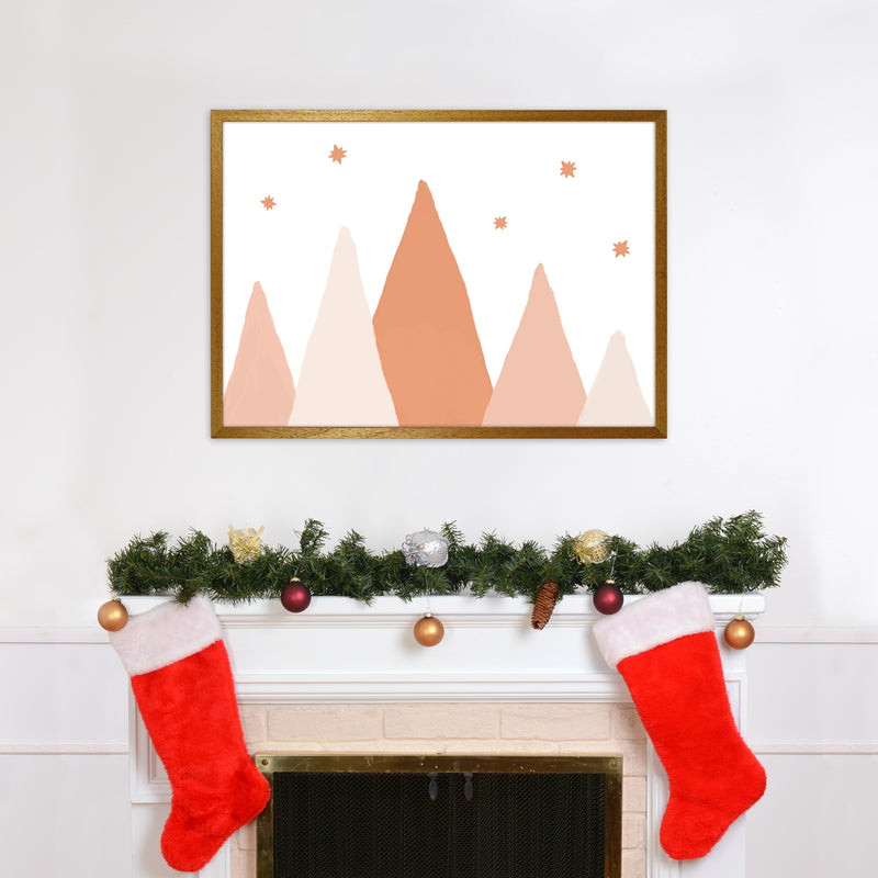 Blush Mountains Christmas Art Print by Orara Studio A1 Print Only