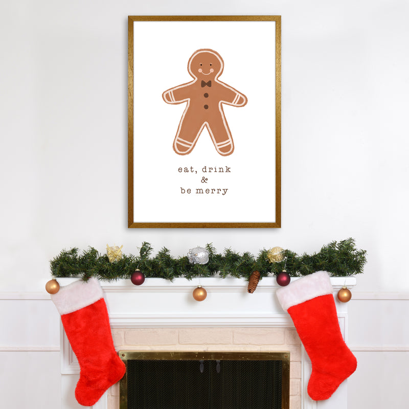 Eat Drink & Be Merry Christmas Art Print by Orara Studio A1 Print Only