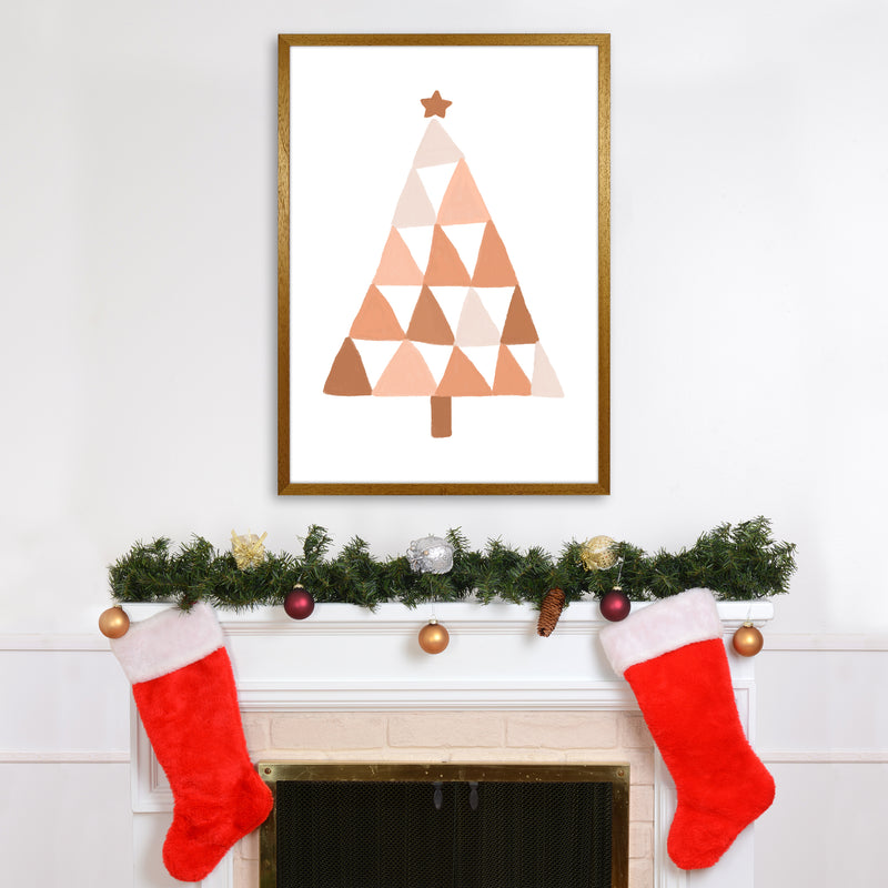 Pastel Christmas Tree Christmas Art Print by Orara Studio A1 Print Only