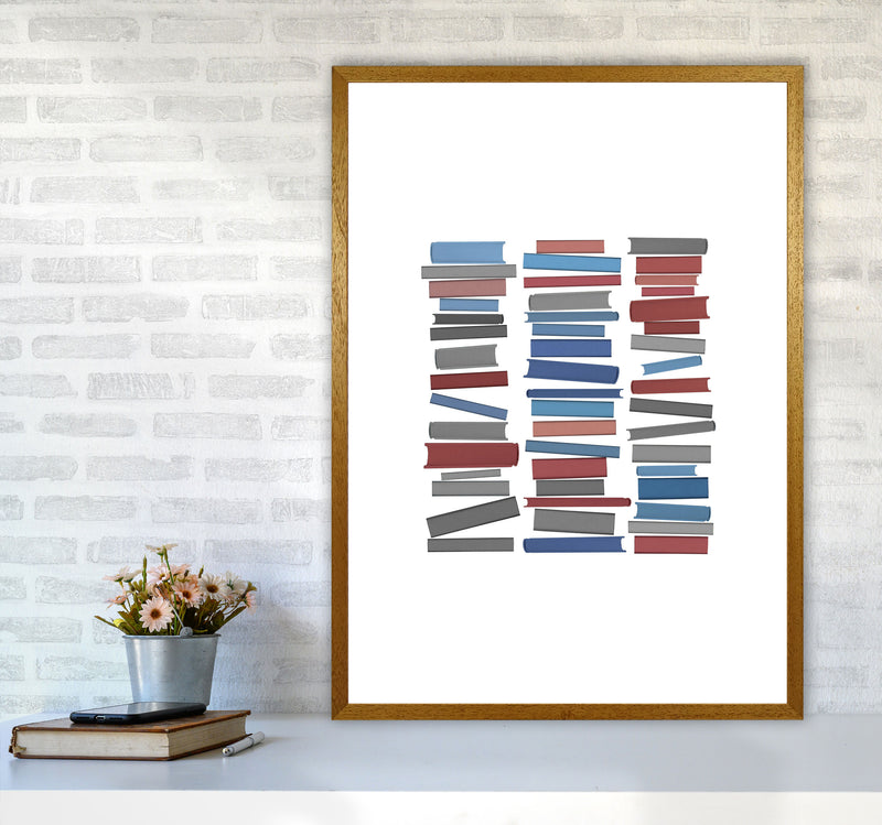 Books Colourful Abstract Art Print by Orara Studio A1 Print Only