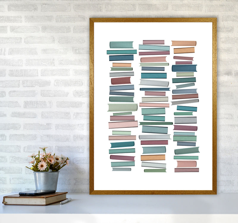 Books Pastel Abstract Art Print by Orara Studio A1 Print Only