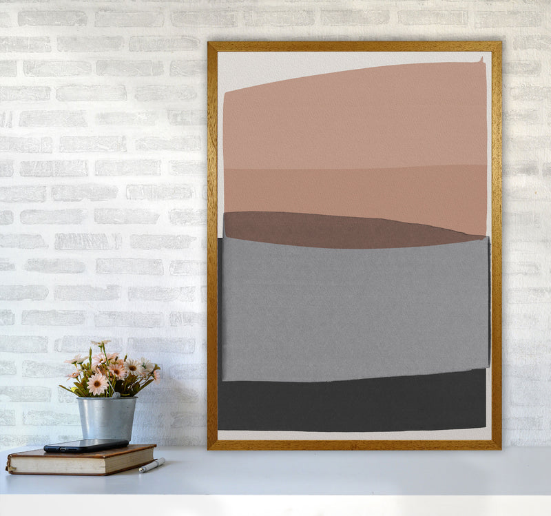 Modern Pink and Grey Abstract Art Print by Orara Studio A1 Print Only