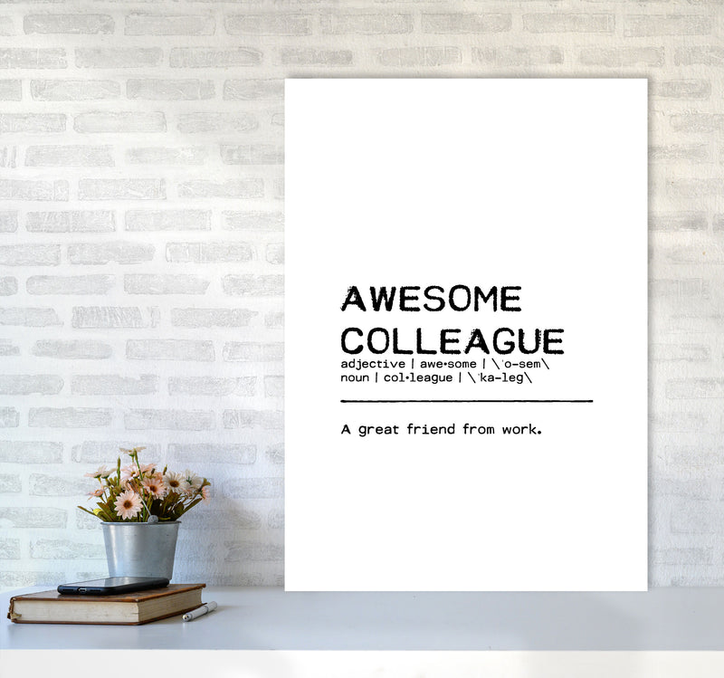 Awesome Colleague Friend Definition Quote Print By Orara Studio A1 Black Frame