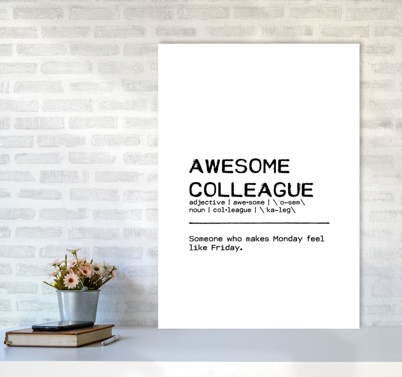 Awesome Colleague Monday Definition Quote Print By Orara Studio A1 Black Frame