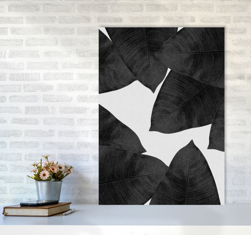 Banana Leaf Black & White II Print By Orara Studio A1 Black Frame