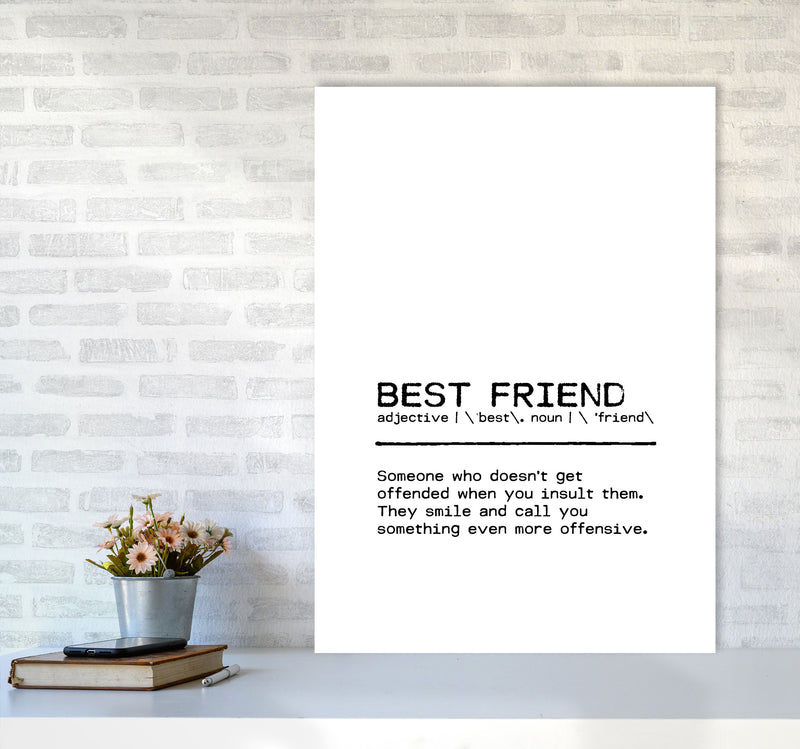 Best Friend Offend Definition Quote Print By Orara Studio A1 Black Frame