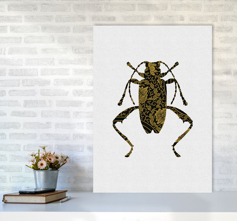 Black And Gold Beetle III Print By Orara Studio Animal Art Print A1 Black Frame