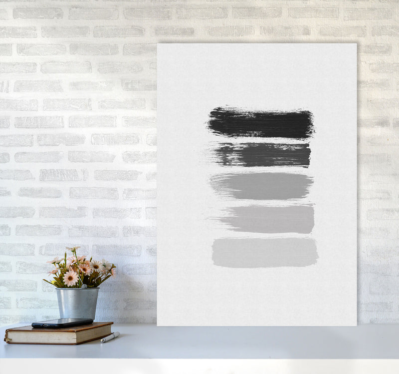 Black And White Stripes Print By Orara Studio A1 Black Frame