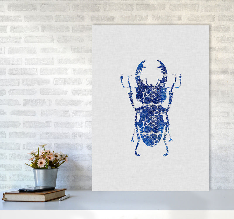 Blue Beetle III Print By Orara Studio Animal Art Print A1 Black Frame
