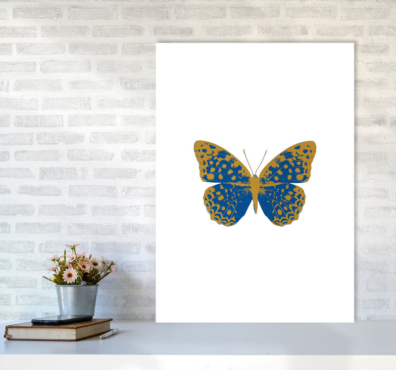 Blue Butterfly Print By Orara Studio Animal Art Print A1 Black Frame