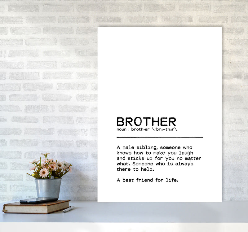 Brother Best Friend Definition Quote Print By Orara Studio A1 Black Frame