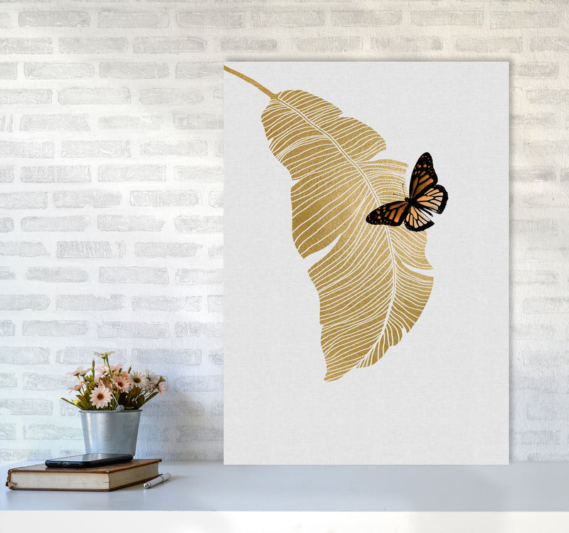 Butterfly & Palm Leaf Print By Orara Studio A1 Black Frame