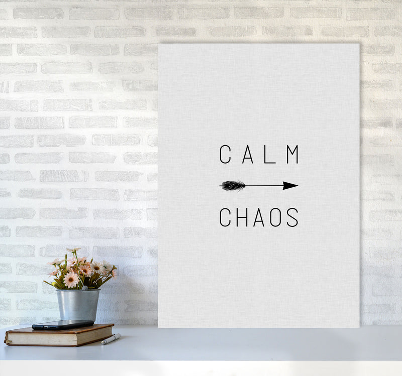 Calm Chaos Arrow Quote Print By Orara Studio A1 Black Frame