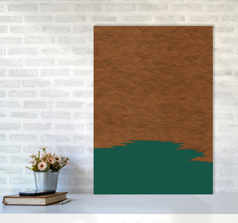 Copper & Green Landscape Print By Orara Studio A1 Black Frame