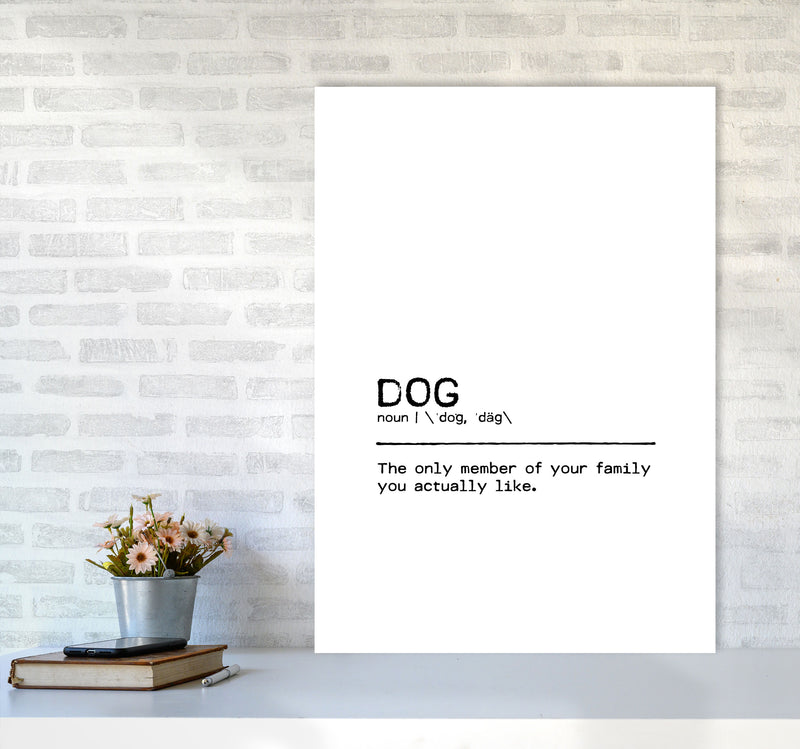 Dog Family Definition Quote Print By Orara Studio A1 Black Frame