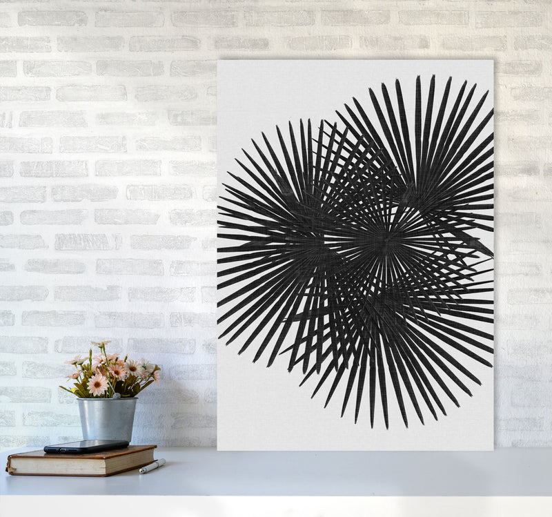 Fan Palm Black & White Print By Orara Studio A1 Black Frame