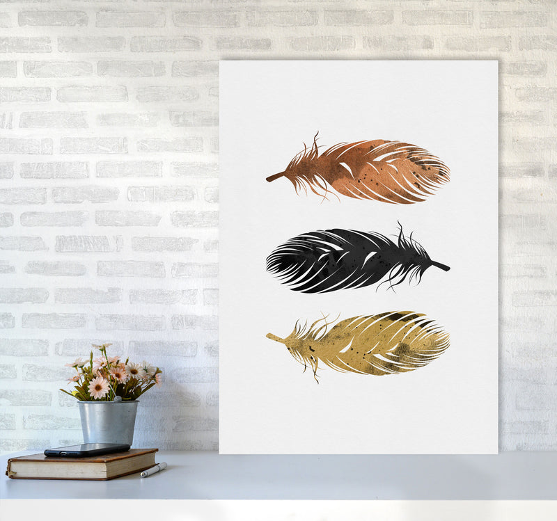 Feathers Print By Orara Studio, Framed Botanical & Nature Art Print A1 Black Frame