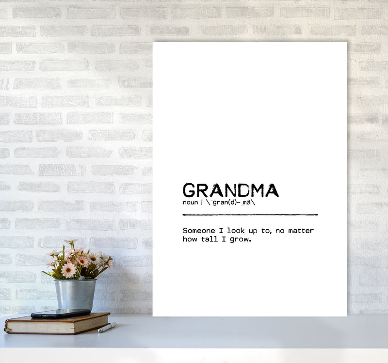 Grandma Tall Definition Quote Print By Orara Studio A1 Black Frame