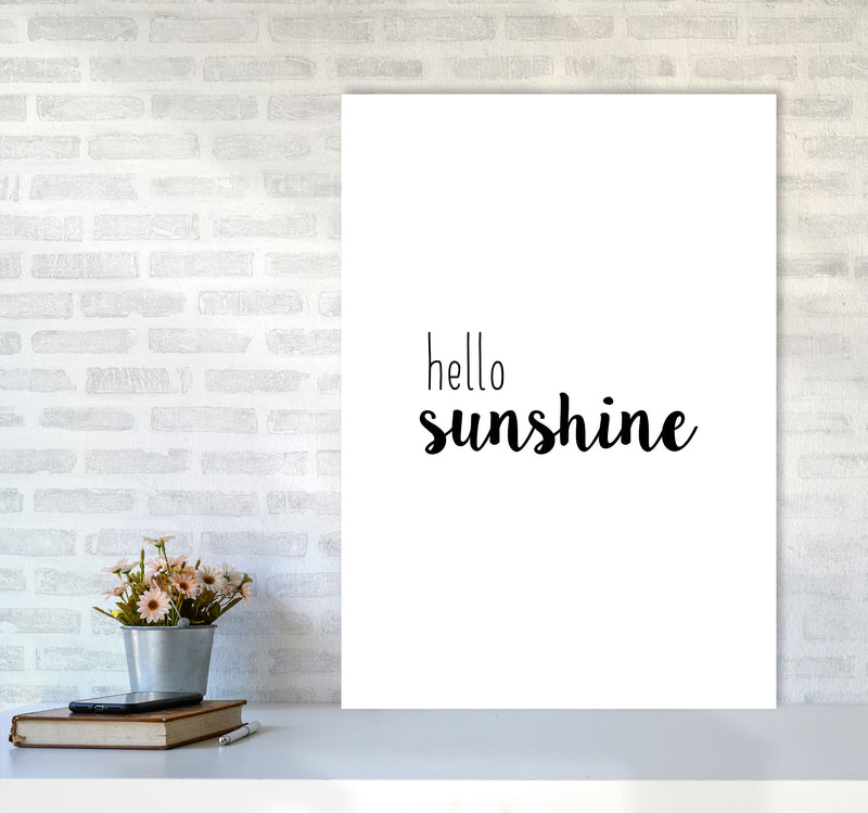 Hello Sunshine Quote Print By Orara Studio A1 Black Frame