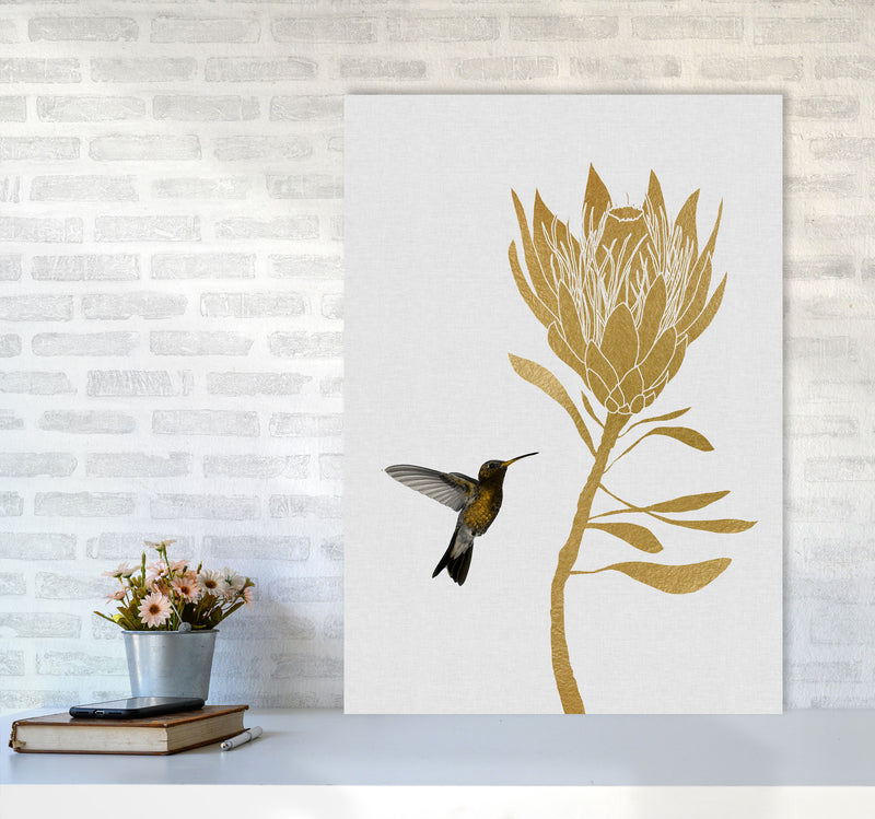 Hummingbird & Flower I Print By Orara Studio A1 Black Frame