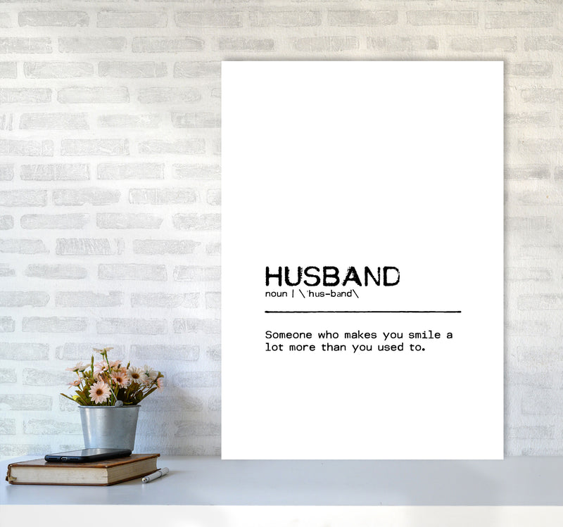 Husband Smile Definition Quote Print By Orara Studio A1 Black Frame
