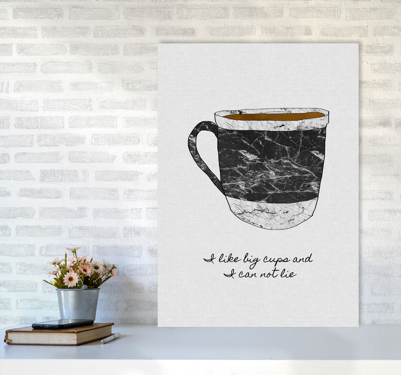 I Like Big Cups Print By Orara Studio, Framed Kitchen Wall Art A1 Black Frame