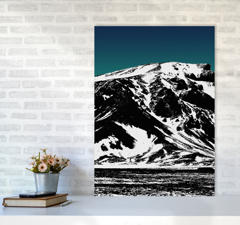 Iceland Mountains I Print By Orara Studio, Framed Botanical & Nature Art Print A1 Black Frame