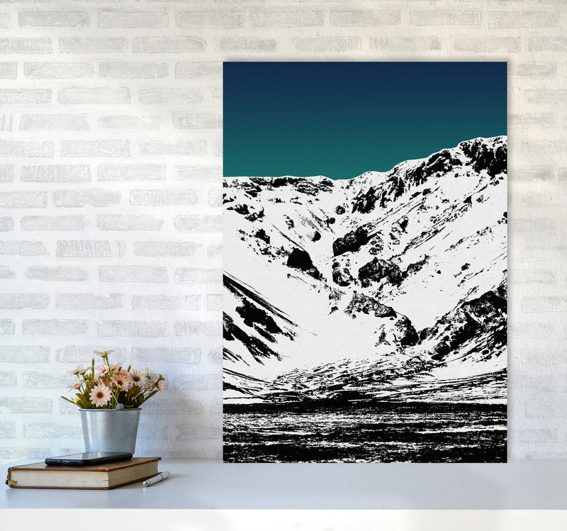Iceland Mountains II Print By Orara Studio, Framed Botanical & Nature Art Print A1 Black Frame