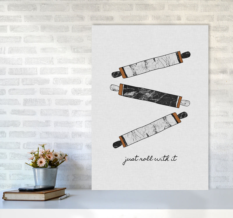 Just Roll With It Print By Orara Studio, Framed Kitchen Wall Art A1 Black Frame
