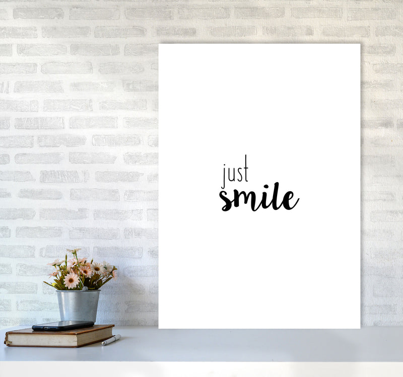 Just Smile Quote Print By Orara Studio A1 Black Frame