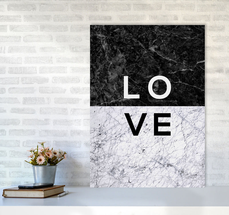 Love Marble Quote Print By Orara Studio A1 Black Frame