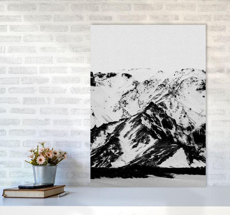 Minimalist Mountains Print By Orara Studio, Framed Botanical & Nature Art Print A1 Black Frame
