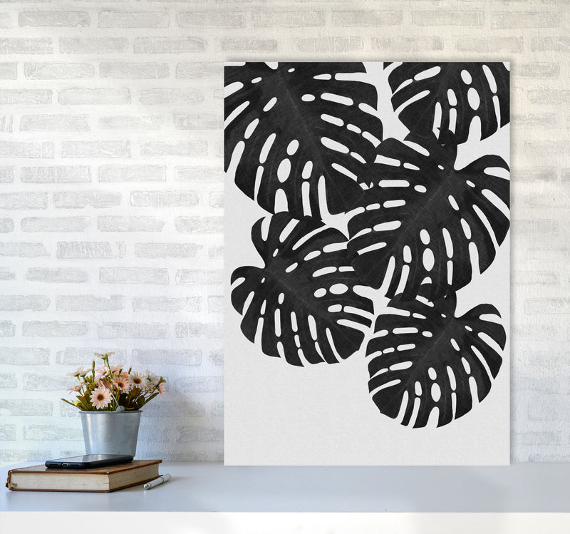 Monstera Black & White I Print By Orara Studio A1 Black Frame