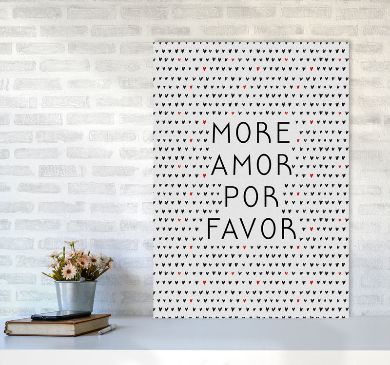 More Amor Black & White Love Quote Print By Orara Studio A1 Black Frame