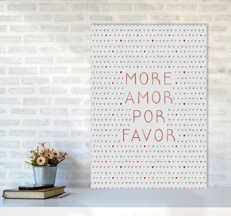 More Amor Pink Love Quote Print By Orara Studio A1 Black Frame