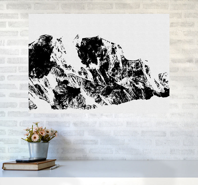 Mountains II Print By Orara Studio, Framed Botanical & Nature Art Print A1 Black Frame
