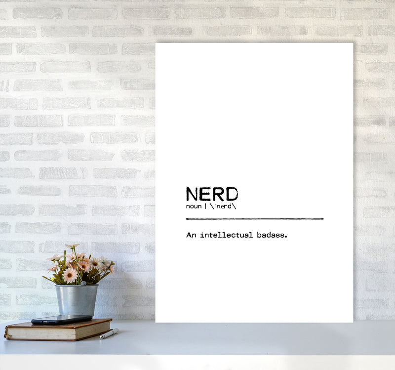 Nerd Badass Definition Quote Print By Orara Studio A1 Black Frame
